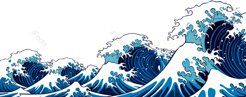 蓝色图片,海洋元素,自然PNG,波纹免抠素材